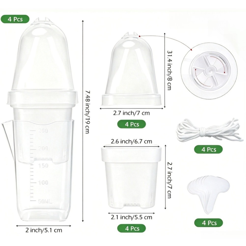 Humidity Dome Kit - ชุดเพาะชำแบบรดน้ำอัตโนมัติ พร้อมโดมควบคุมความชื้น และดีไซน์เติมน้ำด้านข้าง สำหรับผู้ที่ชื่นชอบการปลูกต้นไม้ในร่มและผู้เริ่มต้น