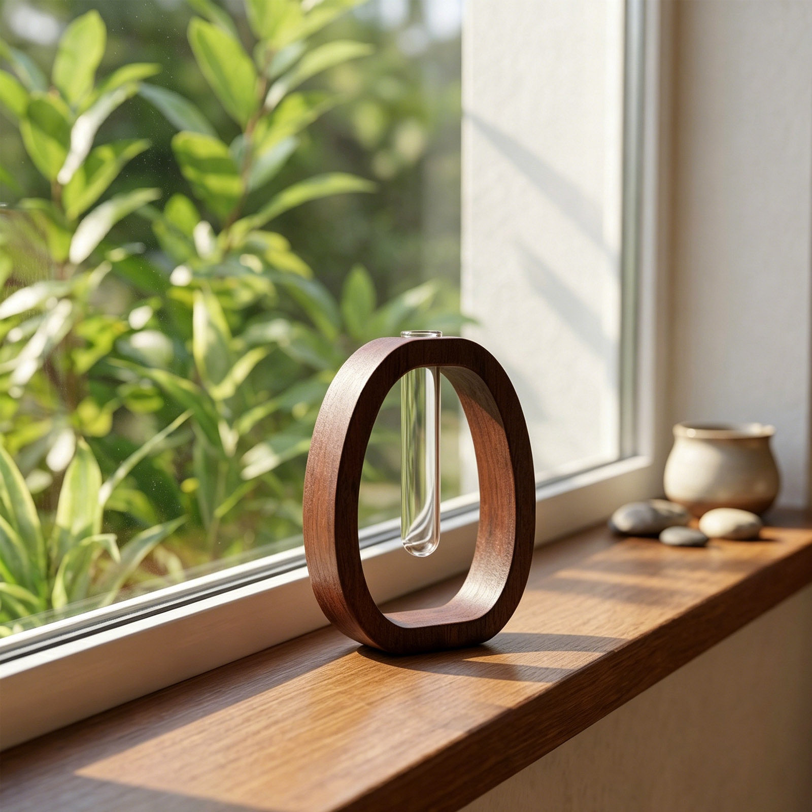 แจกันแก้วกรอบไม้ สีน้ำตาลสไตล์ - Propagation Station Vase บทวิจารณ์และราคา