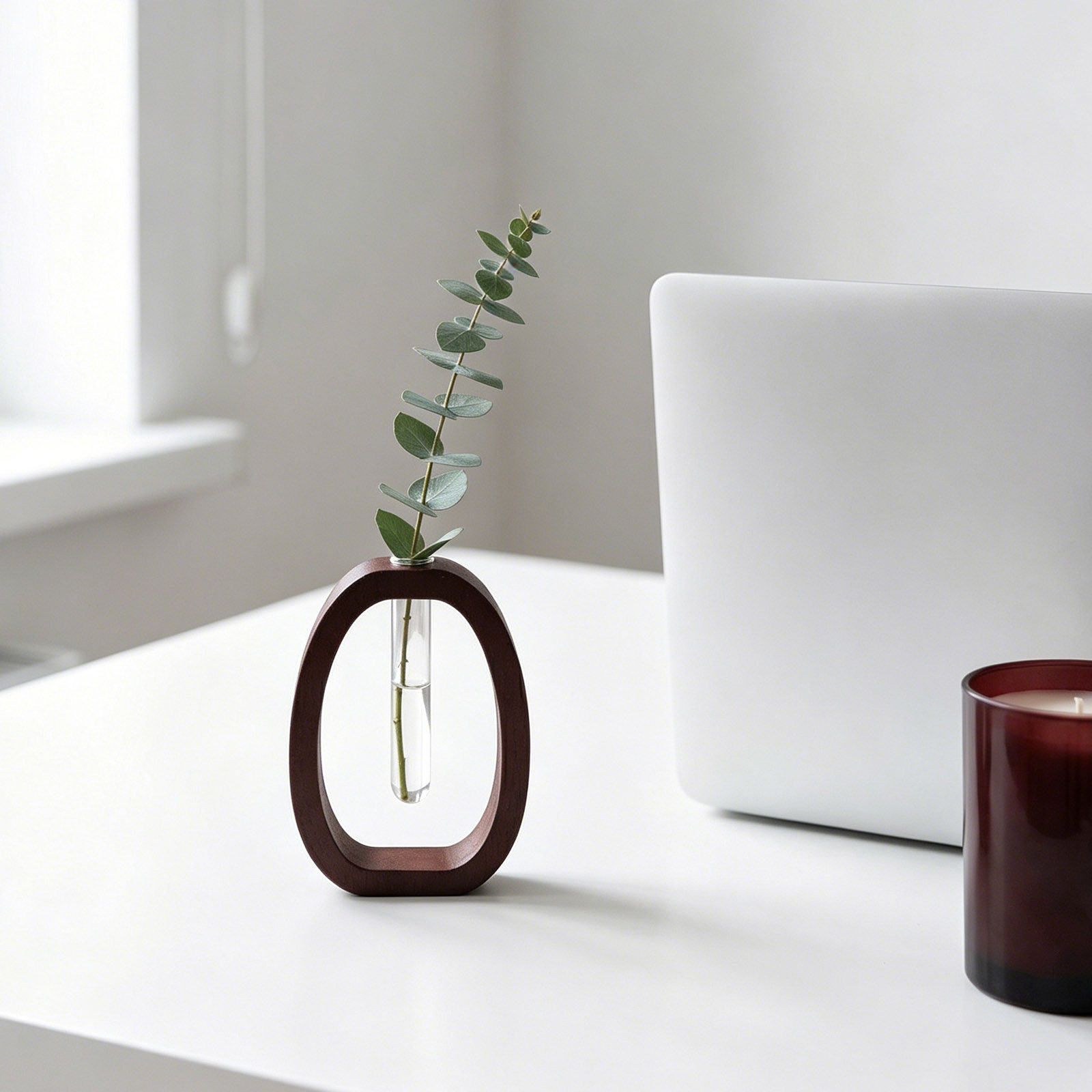 แจกันแก้วกรอบไม้ สีน้ำตาลสไตล์ - Propagation Station Vase บทวิจารณ์และราคา
